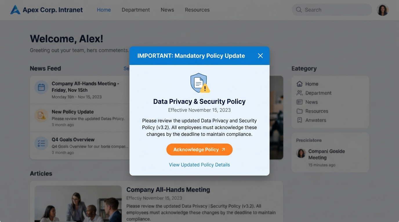 SPFx Information Modal 実際の画面イメージ